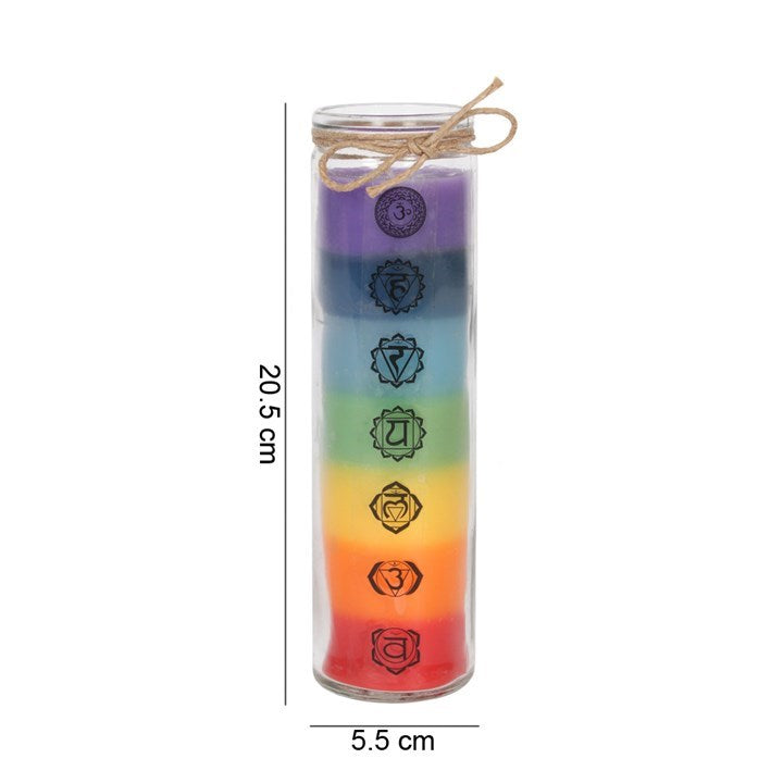 Tall Chakra Tube Candle 625g