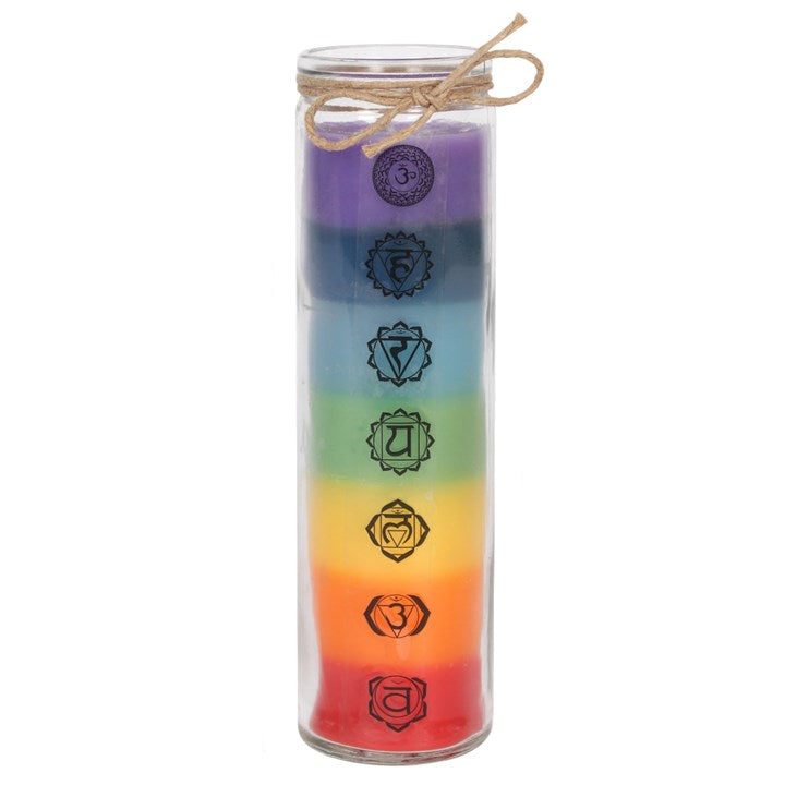 Tall Chakra Tube Candle 625g