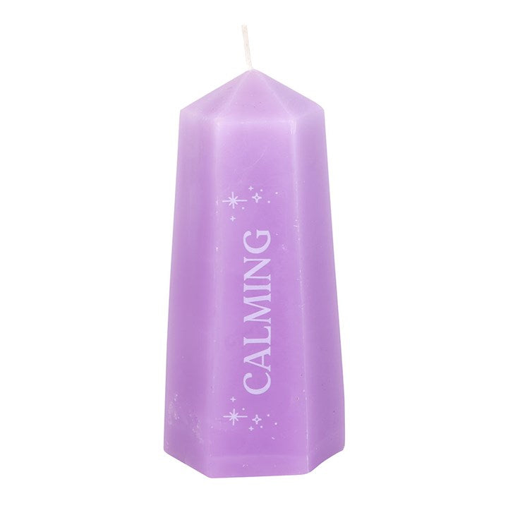 Calming Crystal Candle with Rough Amethyst 435g