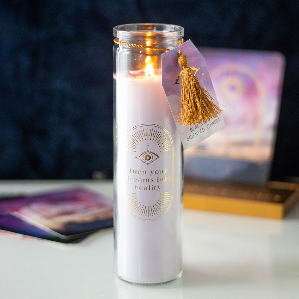 Blackberry Tube Candle with Amethyst Crystals 598g