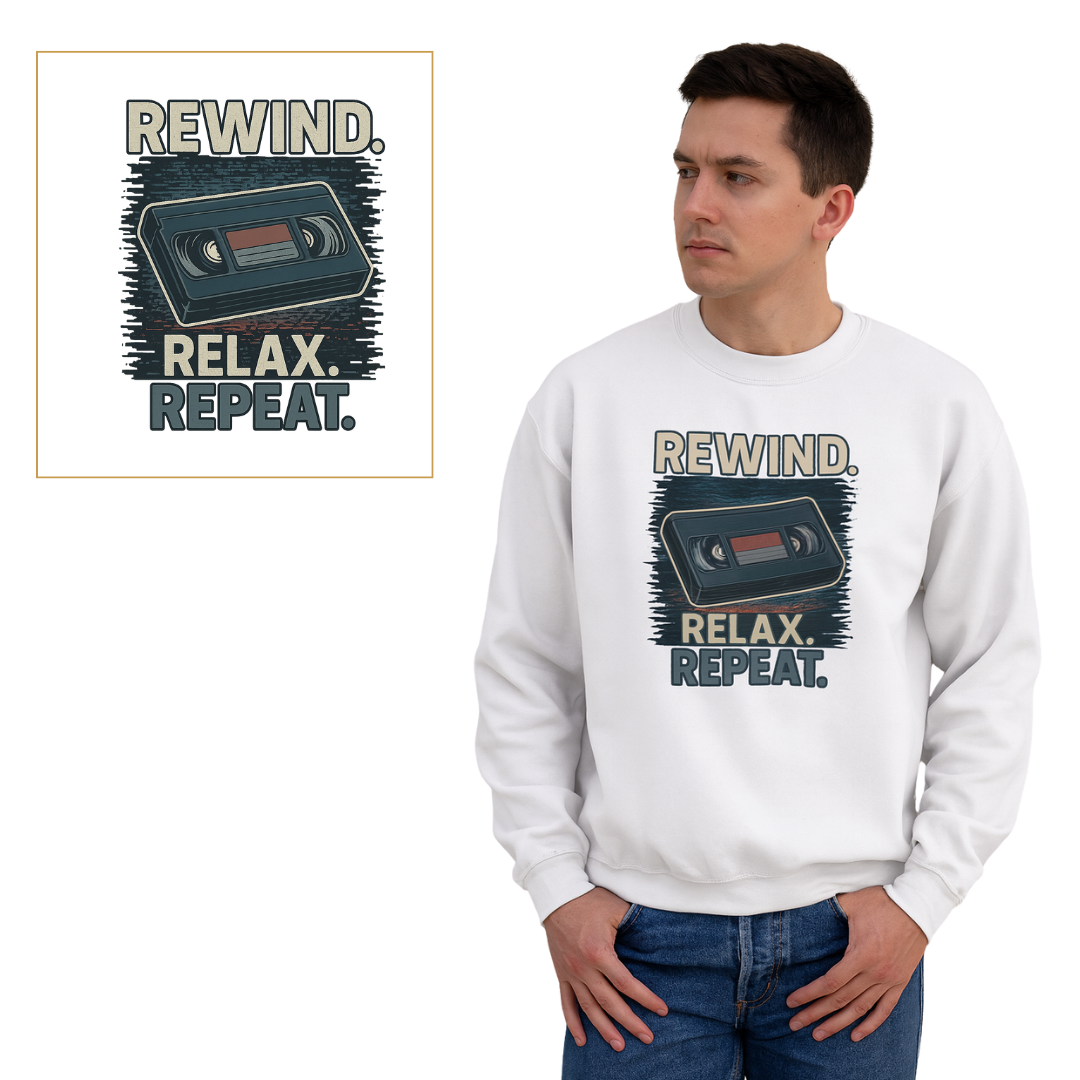 Rewind, Relax and Repeat Sweatshirt