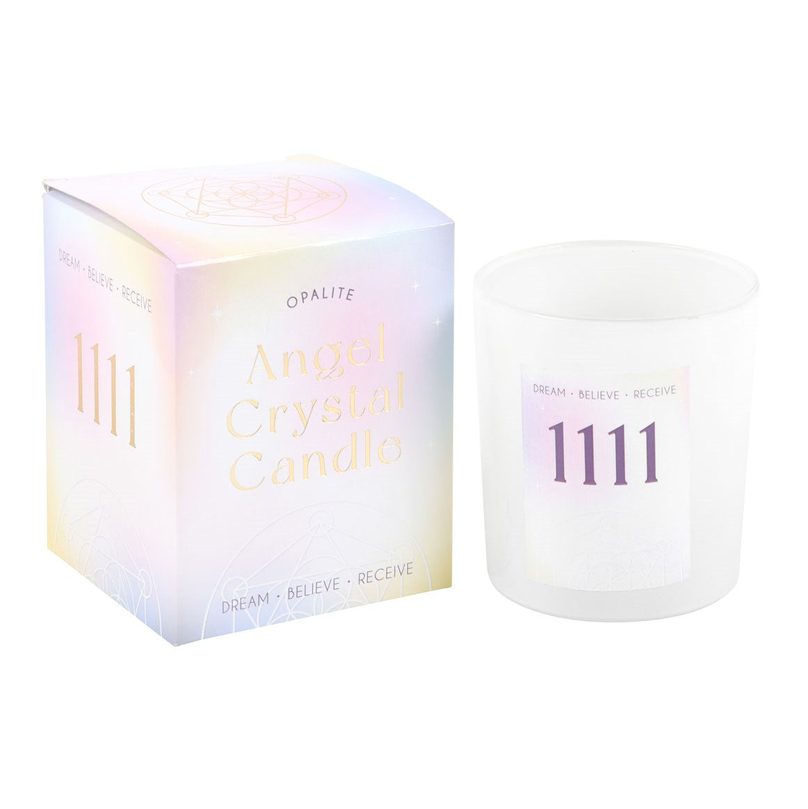 1111 Angel Number Crystal Chip Candle 440g