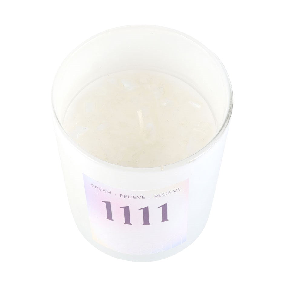 1111 Angel Number Crystal Chip Candle 440g