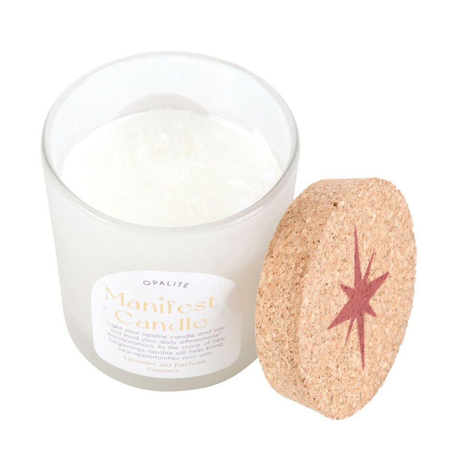 Opalite Lavender & Patchouli Manifestation Candle - 340g