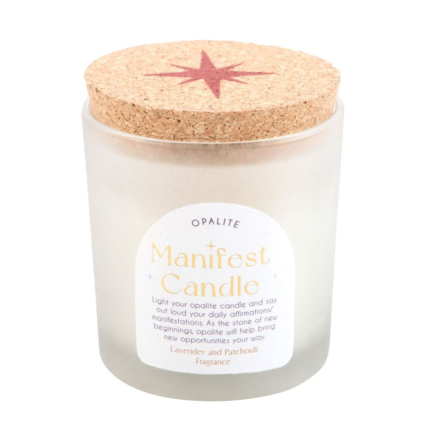 Opalite Lavender & Patchouli Manifestation Candle - 340g