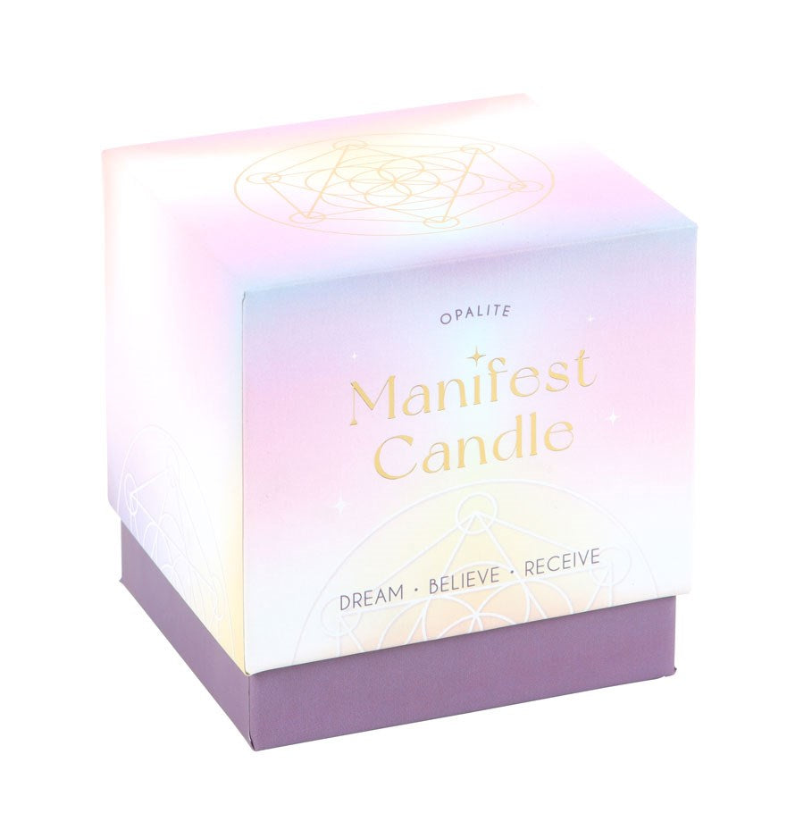 Opalite Lavender & Patchouli Manifestation Candle - 340g