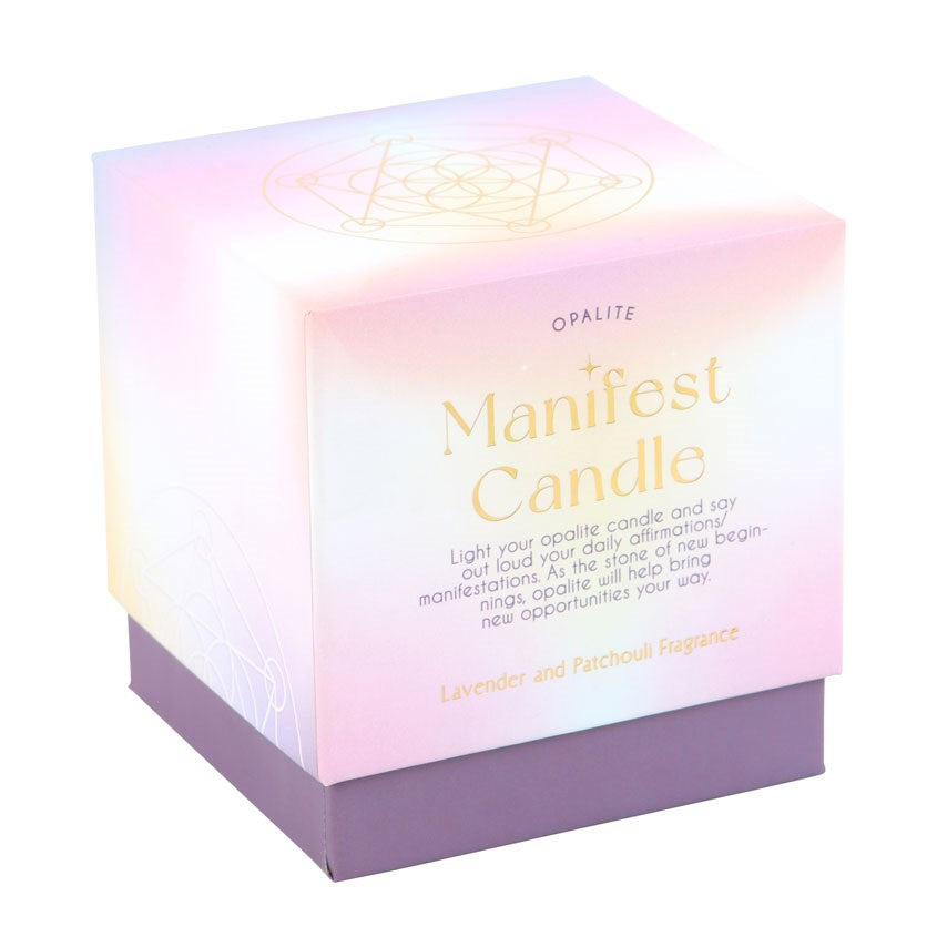 Opalite Lavender & Patchouli Manifestation Candle - 340g