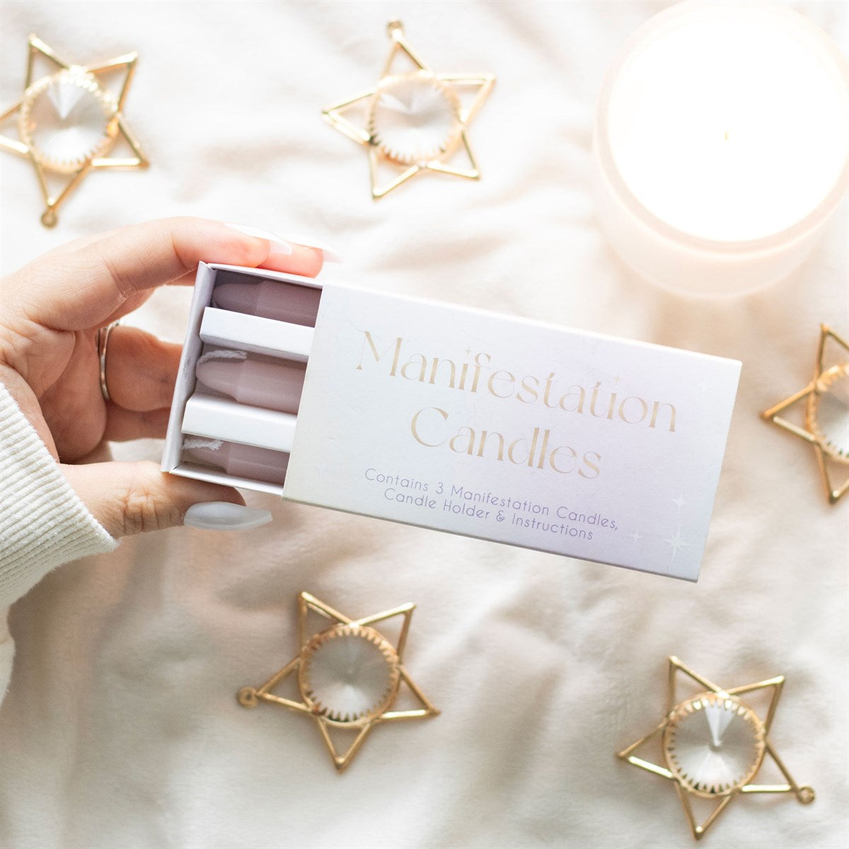 3 Manifestation Spell Candles in a Box 46g