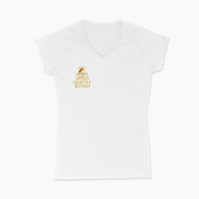 Hope Sings Quietly Within V-neck T-shirt