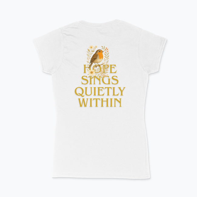 Hope Sings Quietly Within V-neck T-shirt