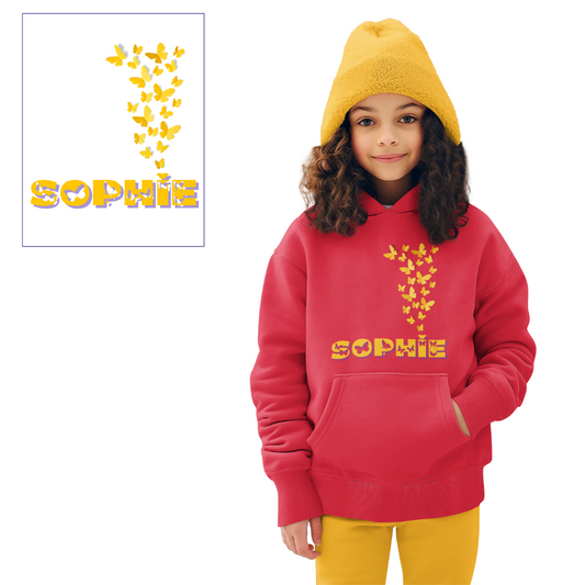 Personalized Girls Butterfly Sweatshirt