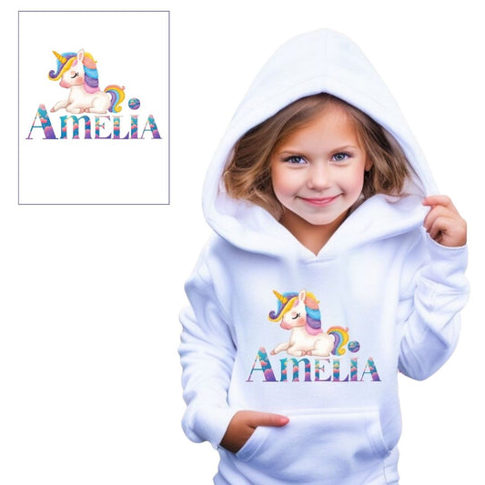 Personalised Girls Unicorn Sweatshirt